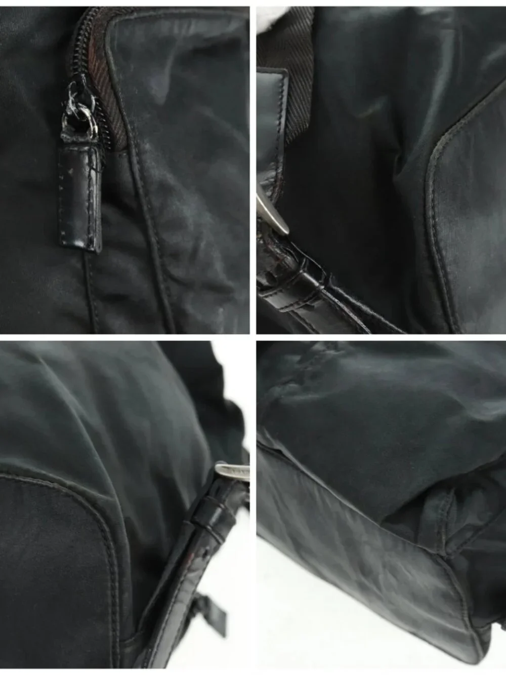 PRADA Backpack Nylon Green Silver